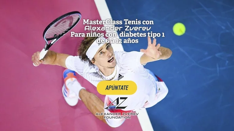 MasterClass Tenis con Alexander Zverev para niños con Diabetes Tipo 1